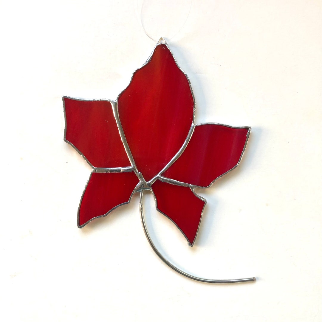 MAPLE LEAF Stained Glass Canadian Maple Leaf Sun Catcher Etsy