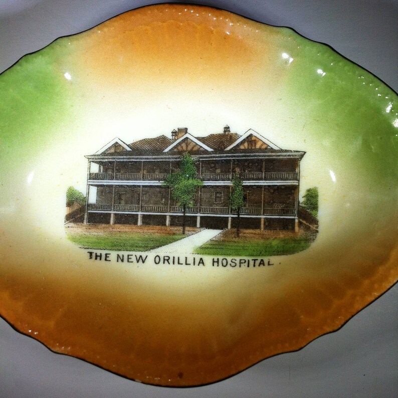 1908 Orillia Hospital Antique Commemorative Candy Dish