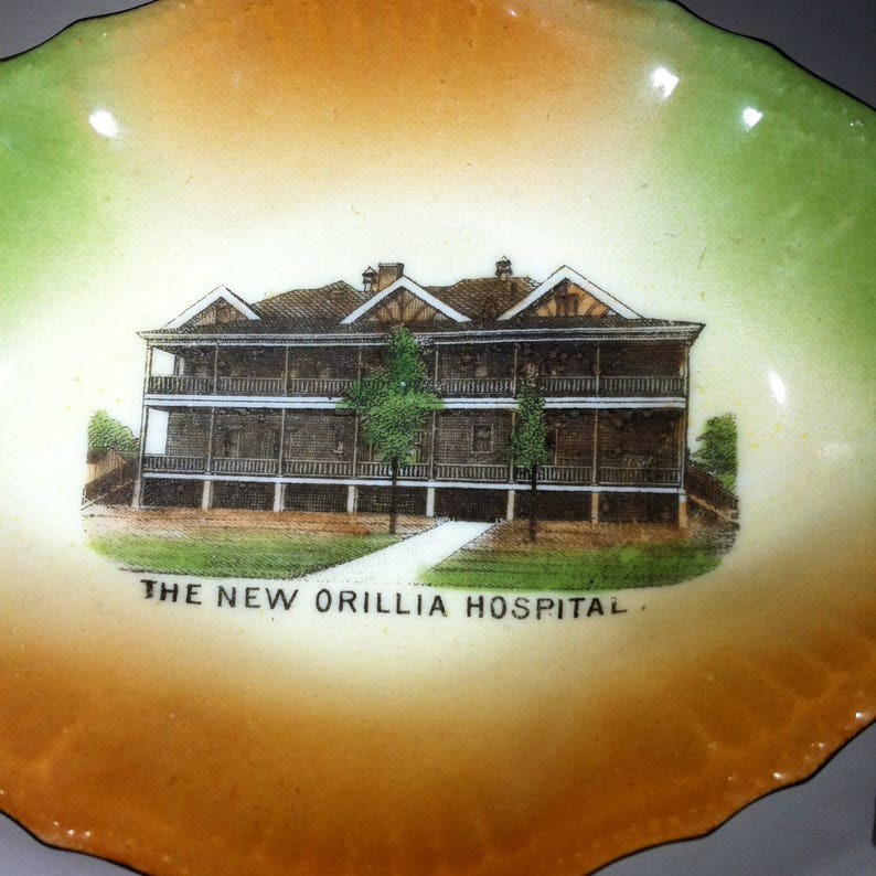 1908 Orillia Hospital Antique Commemorative Candy Dish