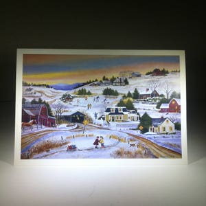 Tis the Season - Escena de invierno - Tarjeta en blanco - Campo en invierno - Chicas en una colina - Amigos en invierno - Amigos del campo