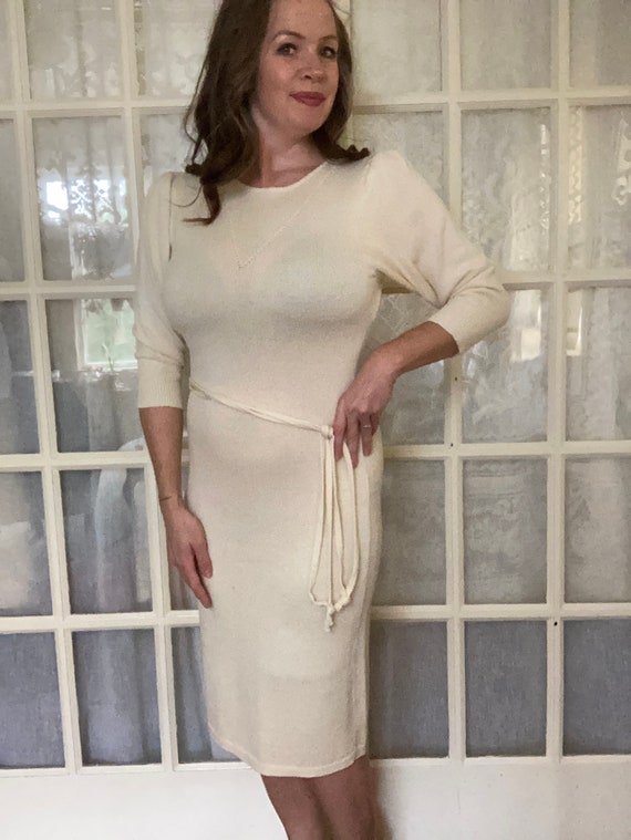 Vintage 1970’s Cream Cashin Country knit dress By