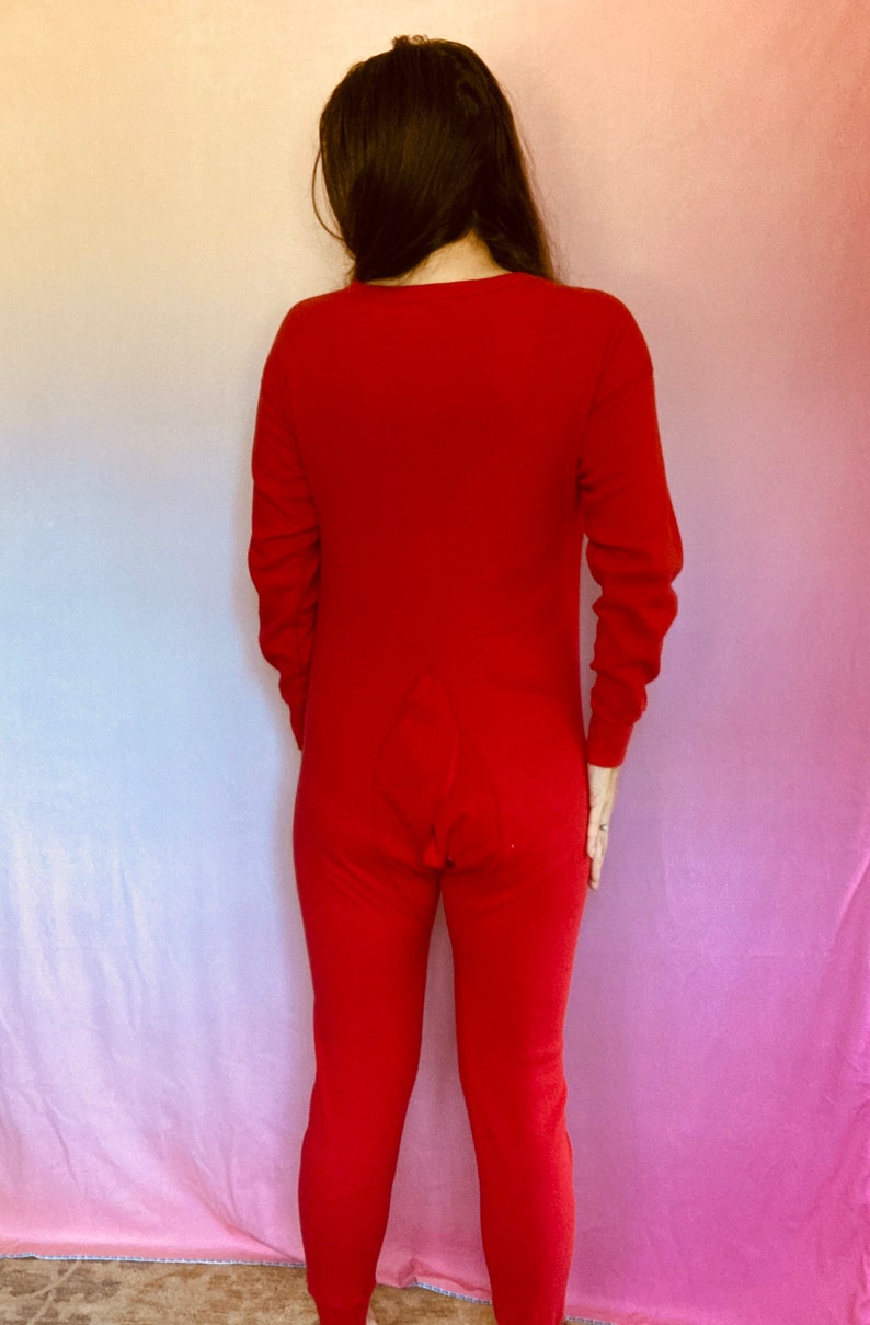 Vintage Red Long John Union Suit by Buck Knives Size M Etsy