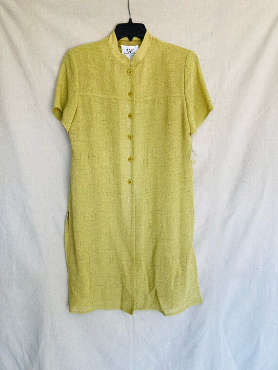 Vintage Donna Rico Green sheer woven summer suit - image 6