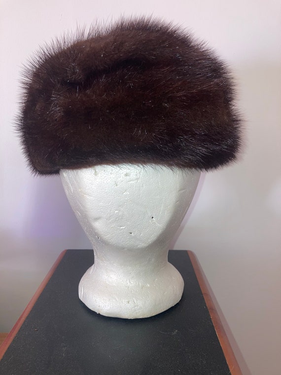 1960s Mr Arnold Jr Vintage Brown Faux Fur Hat - image 2