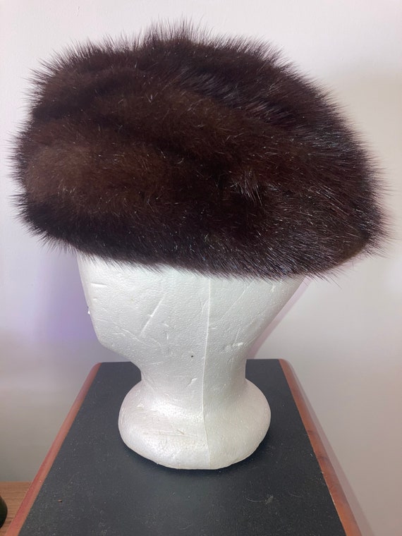 1960s Mr Arnold Jr Vintage Brown Faux Fur Hat