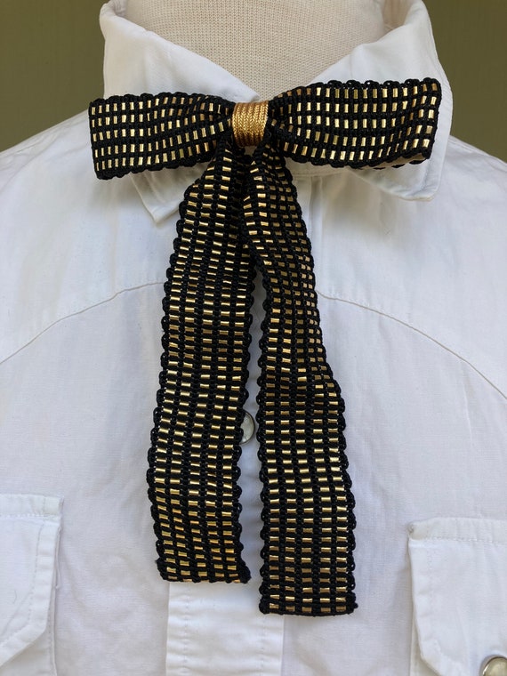 Vintage 1950’s Gold and Black long fancy western b