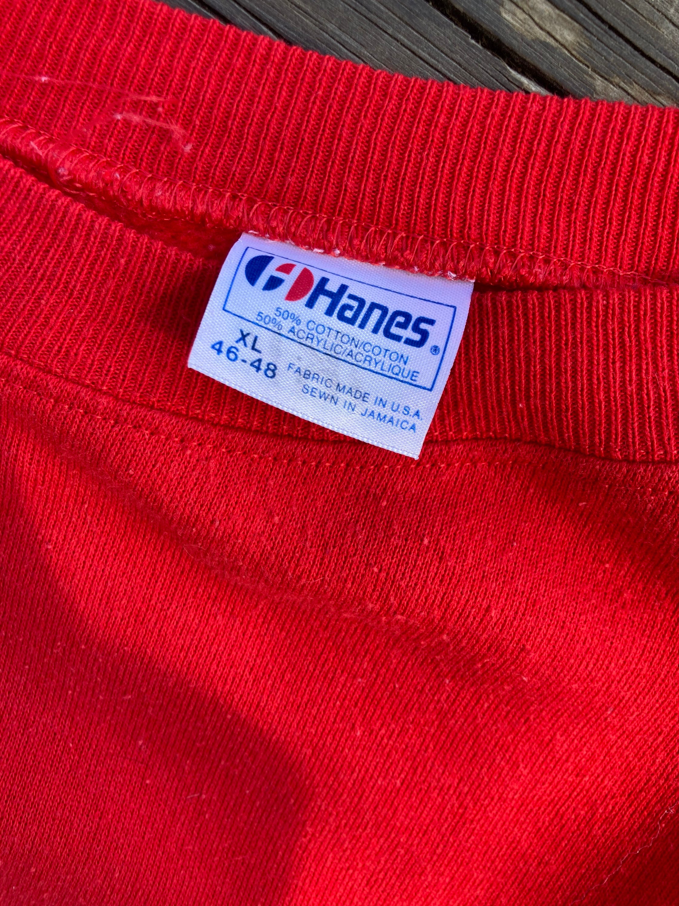Vintage Red Hanes crewneck sweatshirt size XL Etsy