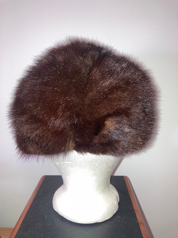1960s Mr Arnold Jr Vintage Brown Faux Fur Hat - image 4