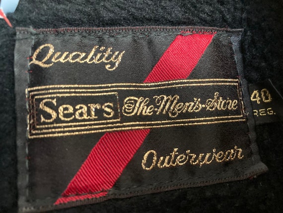 Vintage Red Plaid Wool Sears The Mens Store Outer… - image 5