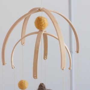 Baby Crib Mobile DIY kit Nursery Woolen Balls Mobile Chandelier image 7