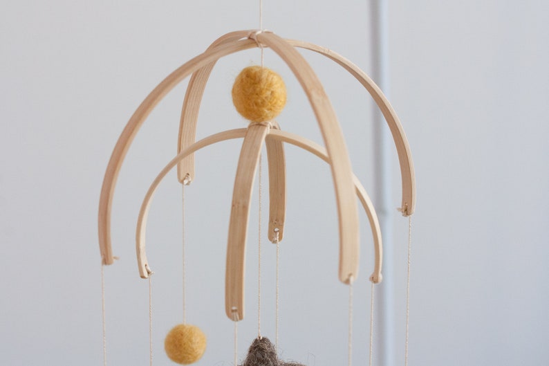 Baby Crib Mobile DIY kit Nursery Woolen Balls Mobile Chandelier image 7