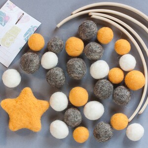 Baby Crib Mobile DIY kit Nursery Woolen Balls Mobile Chandelier image 8