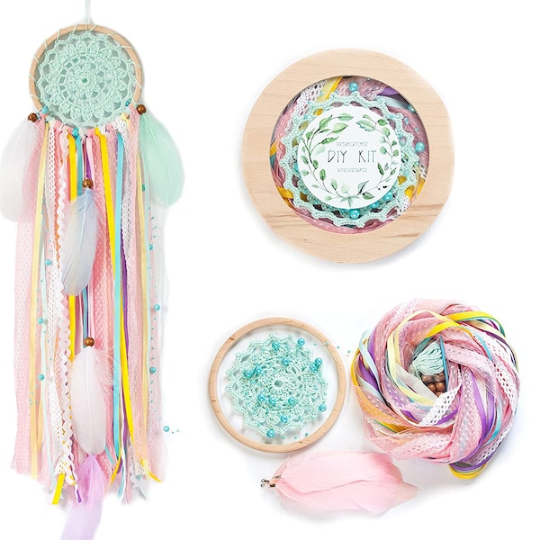 Dream catcher kit  DIY dreamcatcher DIY Craft Project Kit for Kids Stocking Stuffer Christmas Gift Idea Creative Gift