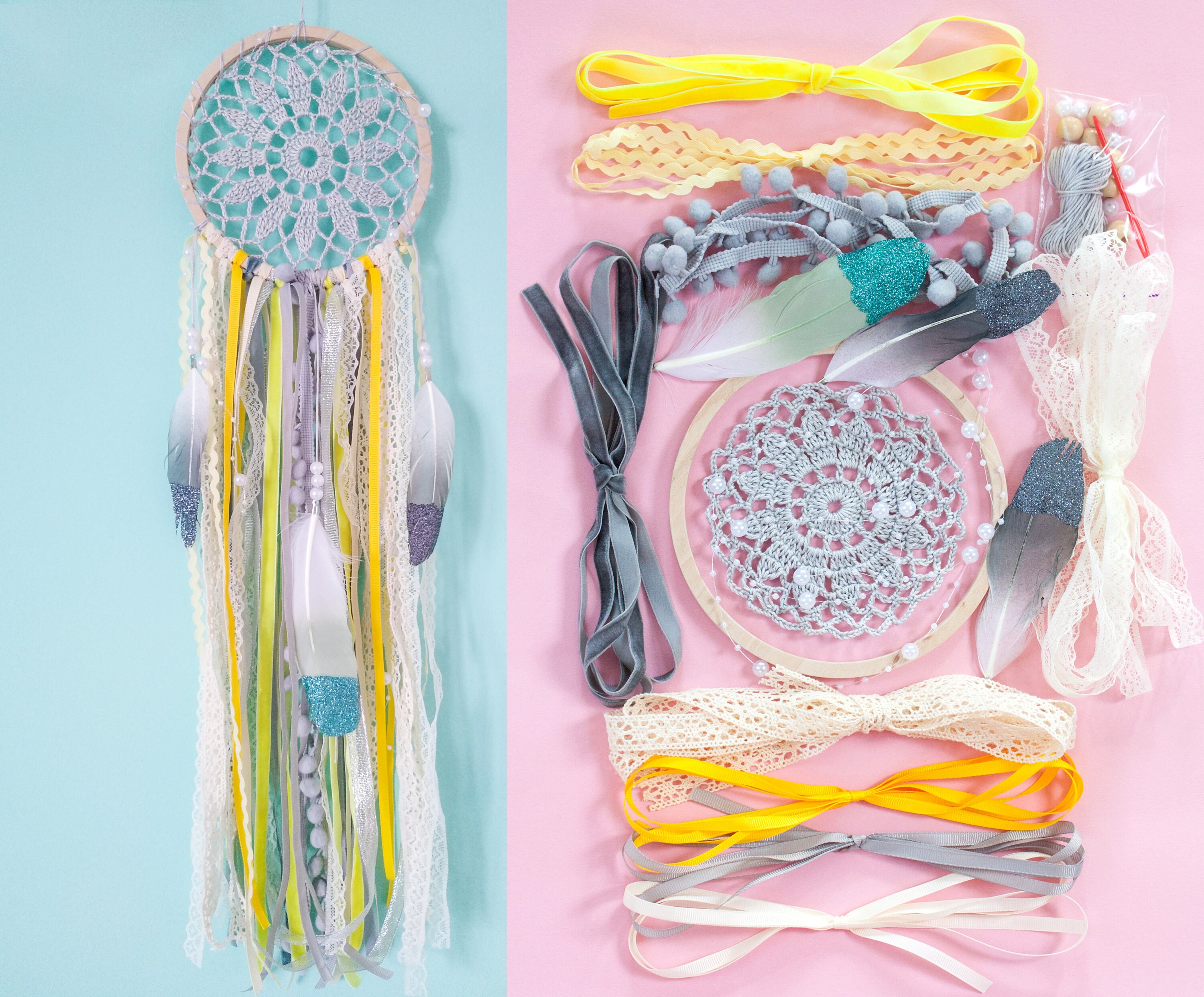 Dream catcher kit Craft kit for Kids Dreamcatcher DIY Etsy