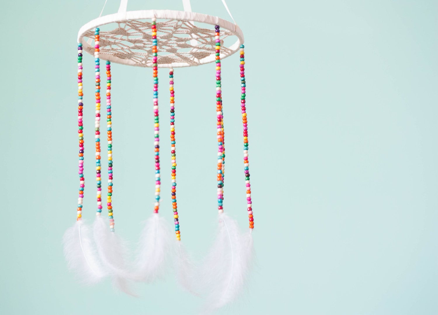 Dream catcher crib mobile Nursery dreamcatcher Baby mobile Etsy