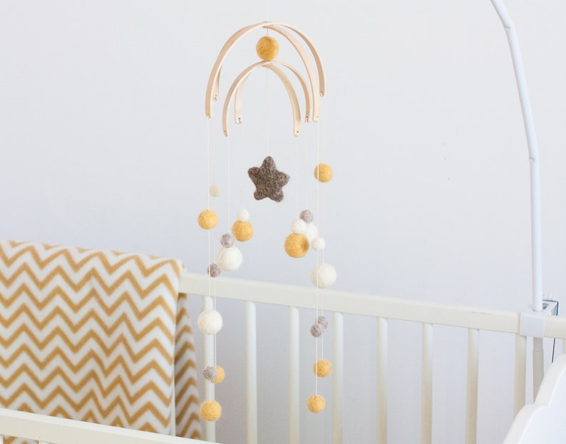 Baby Crib Mobile DIY kit Nursery Woolen Balls Mobile Chandelier image 6