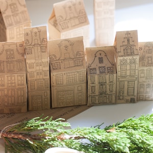 Christmas advent calendar, printable Amsterdam PDF Christmas Village Home Decoration image 3
