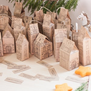 Christmas advent calendar, printable Advent Amsterdam. Advent calendar PDF Christmas Village Christmas Home Decoration