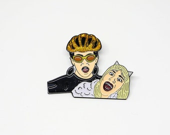 Broad City Enamel Pin Set: Abbi and Ilana Glitter Pins