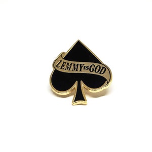 Gold Lemmy IS God - Motorhead Hard Enamel Pin