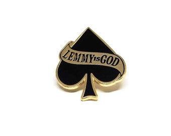 Gold Lemmy IS God - Motorhead Hard Enamel Pin