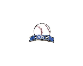 No Crying in Baseball enamel pin | League of Their Own vintage badge | sports fans