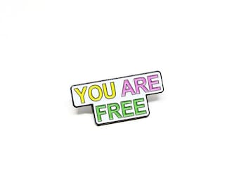 You Are Free Cat Power Soft Enamel Pin | Music Lover Badge | Emo Style Accessory