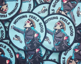 Nothing Feels Good Skywalker Embroidered Patch, Star Wars Inspired Rebel, Emo, Iron-On Badge