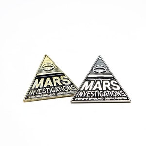 Mars Investigations silver and Black Soft Enamel Pin - Etsy