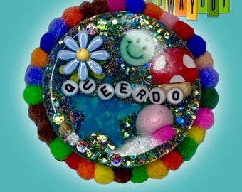 Queerdo Glitter Rhinestone Collage Magnet