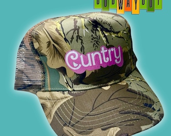 Cuntry Camo Hat | Pride Trucker Hat | Bold LGBTQ Statement Cap