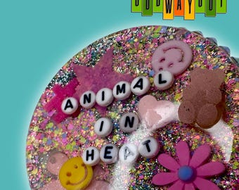 Animal In Heat Pink Rhinestone Collage Magnet