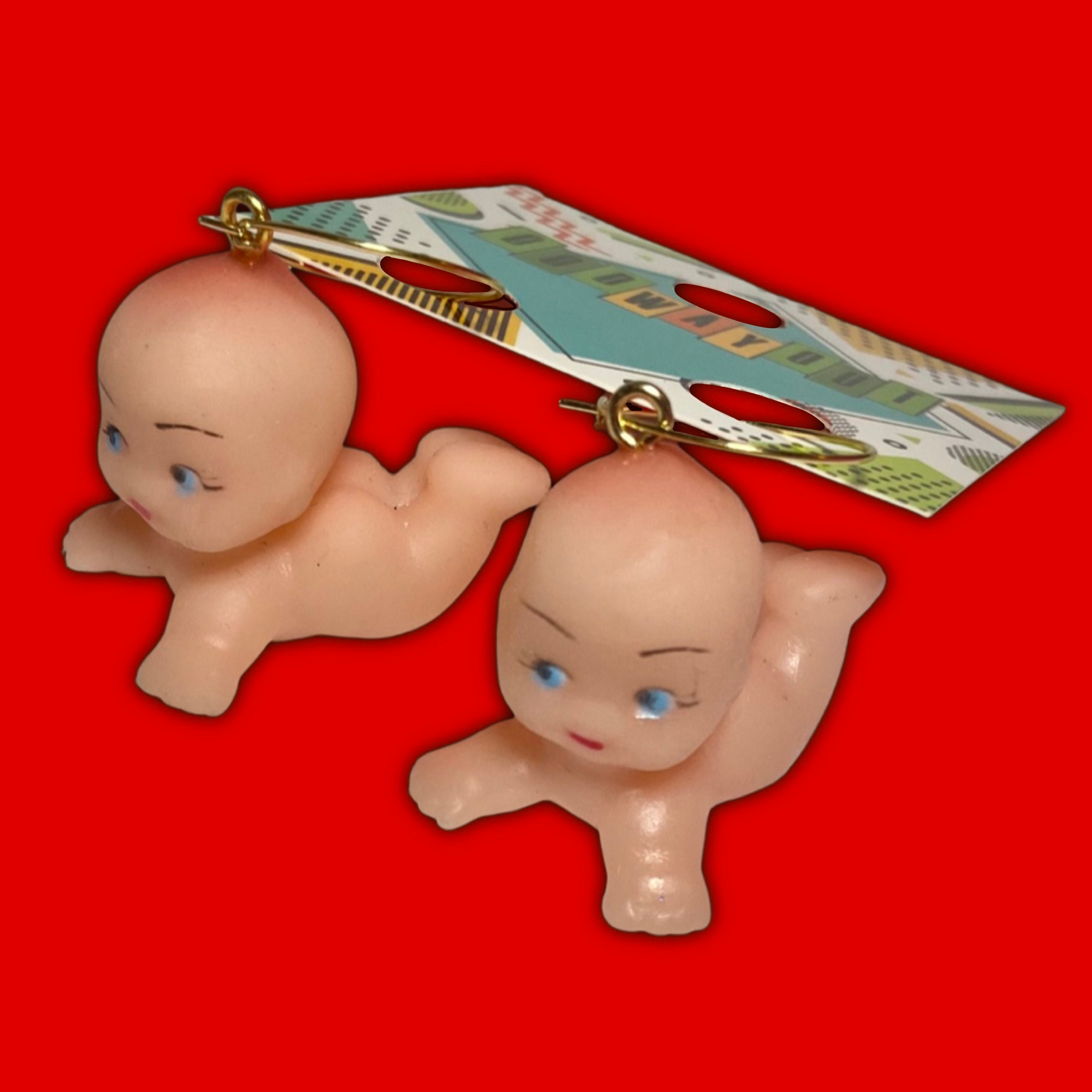 Kewpie Doll Baby Doll Weird Hoop Earrings - Etsy