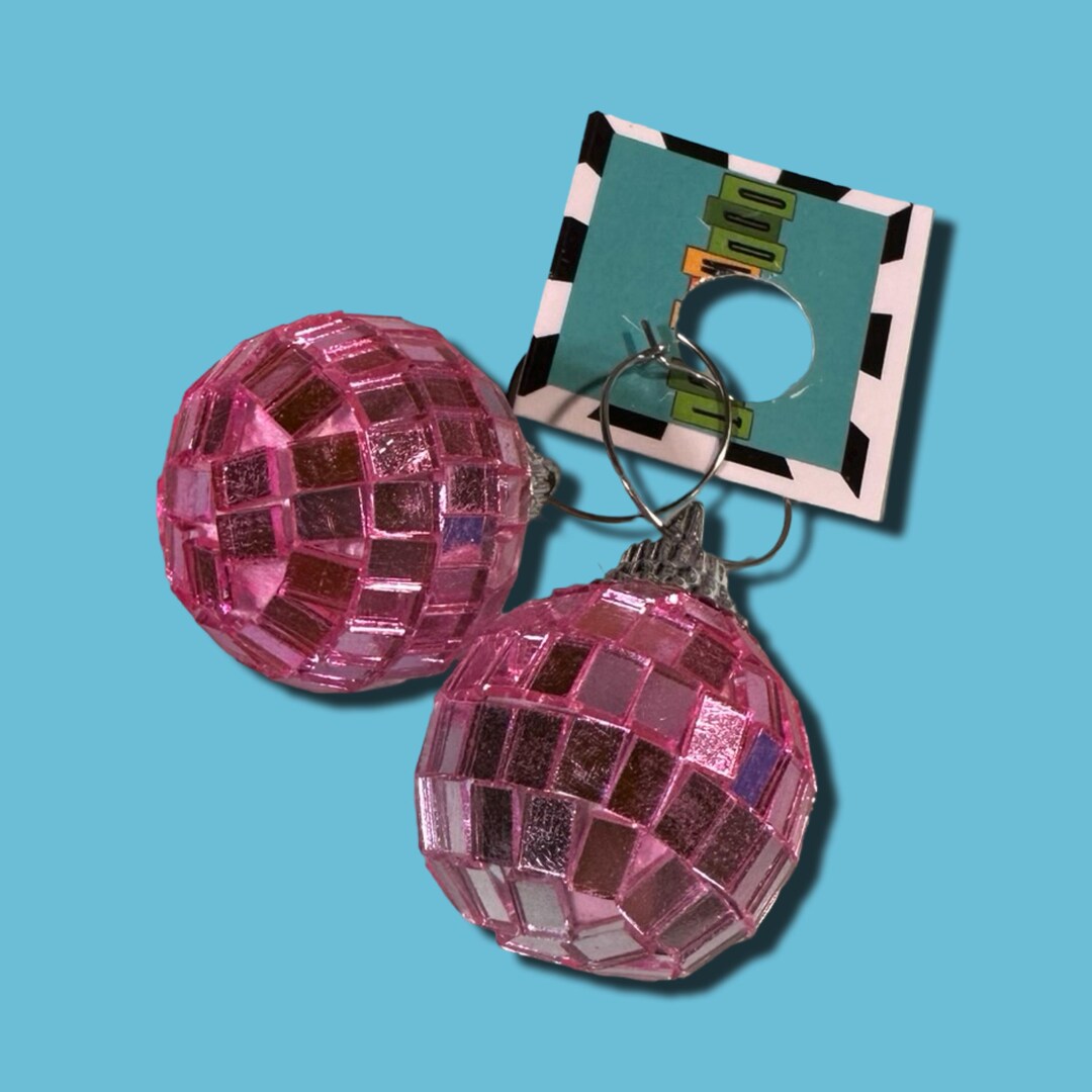 5 Pairs Disco Earrings For Women 70s: Disco Ball Dangle...