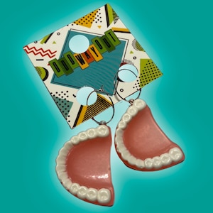 Mini orecchini per protesi dentarie, denti, denti, orecchini per denti