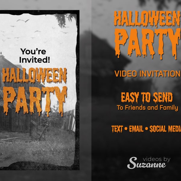Animated Zombie Halloween Party Video Invitation