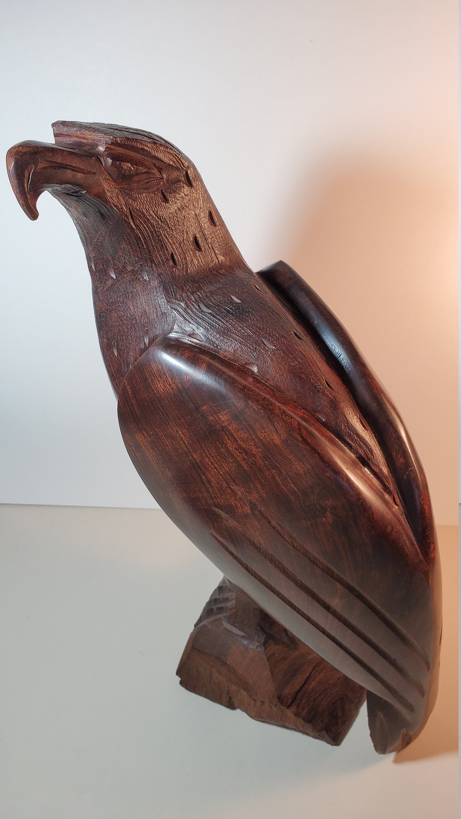 Vintage. Stunning Large Hand Carved Ironwood Eagle Free Shipping Price