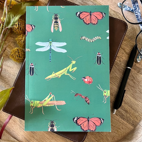 Soft Cover Notebook-Kids Composition Book-Insect Notebook