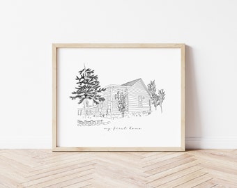 Custom Illustrated Home Portrait