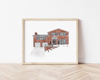 Custom Illustrated Home Portrait