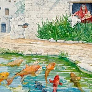 Los Peces En El Rio fine art print, 8 x 11 inches image 1