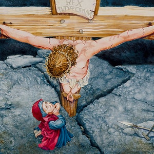 Axis Mundi (Crucifixion) fine art print, 8 x 11 inches