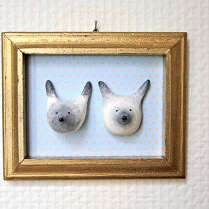 Decorative papa and Mama bear portrait