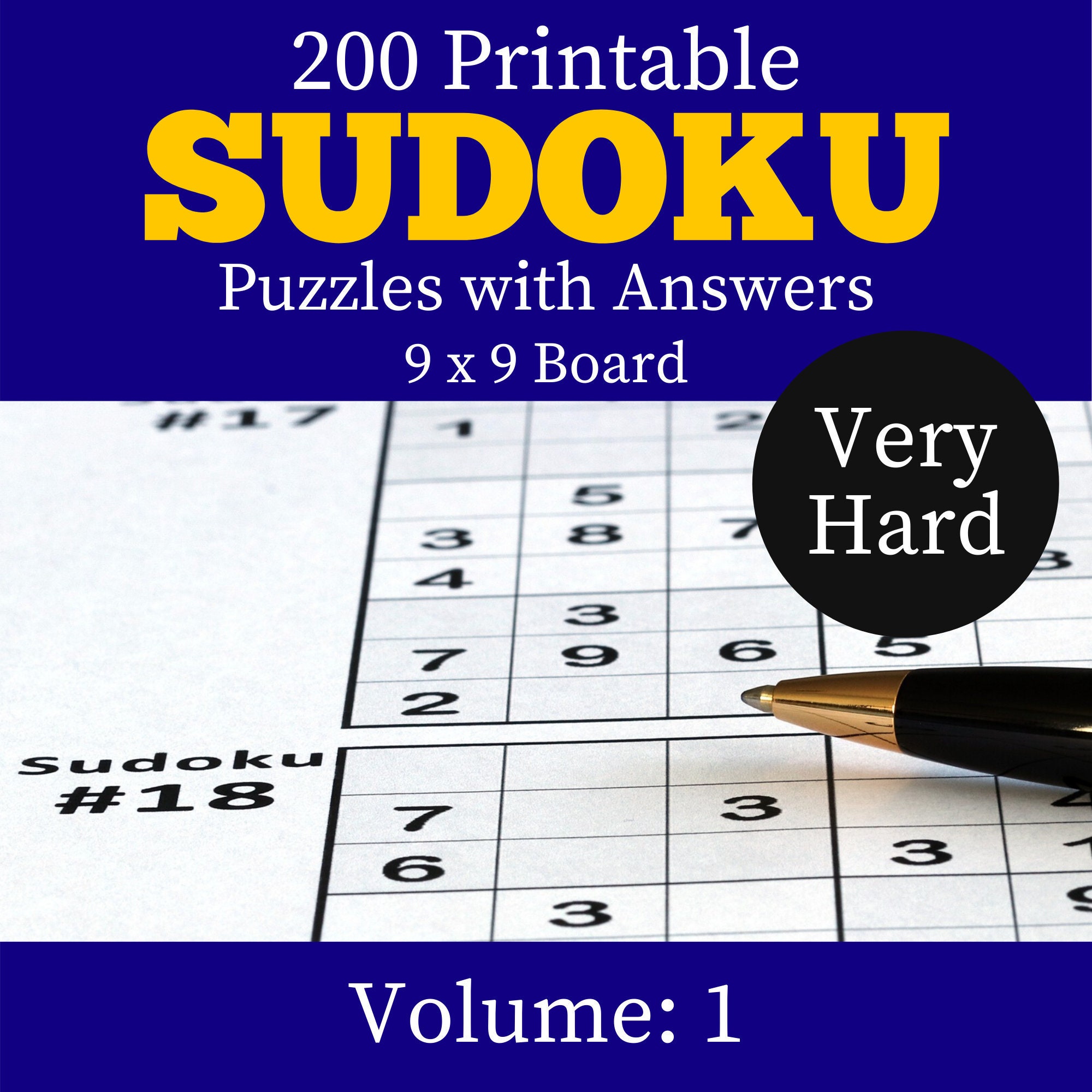 sudoku 200 very hard sudoku puzzles vol 1 9 x 9 board etsy