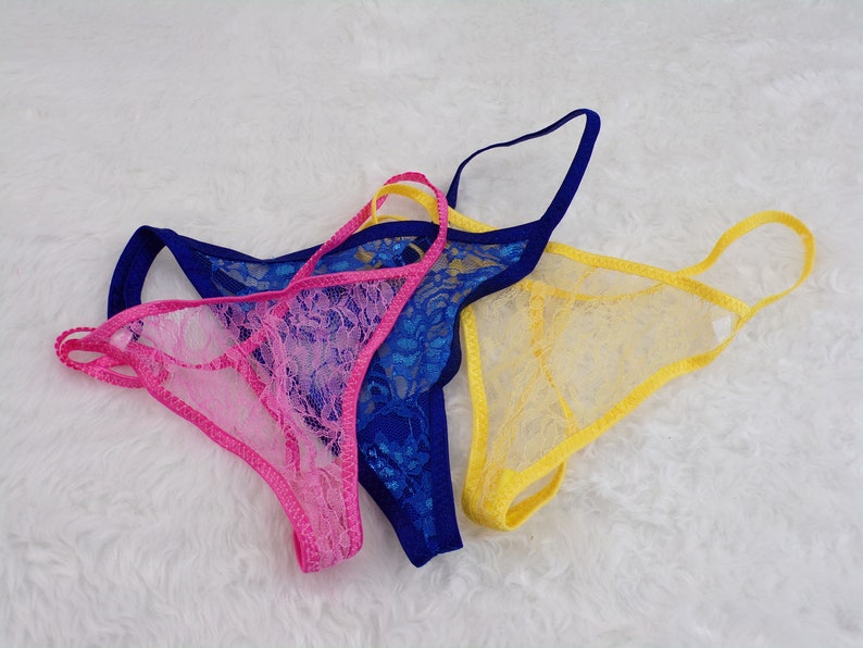 3pk Lace Thong Knickers Thongs