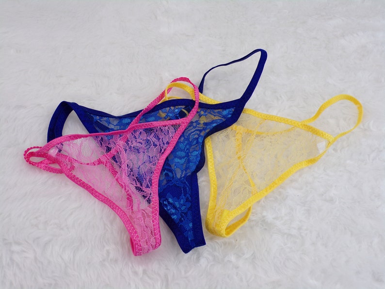 3pk Lace Thong Knickers Thongs