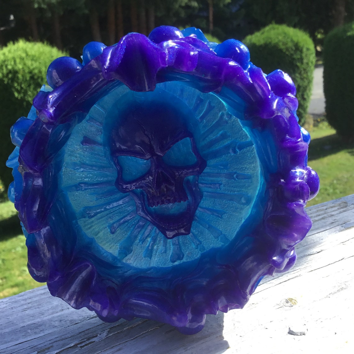 Skull ashtray halloween ashtray skulls resin ashtray Etsy