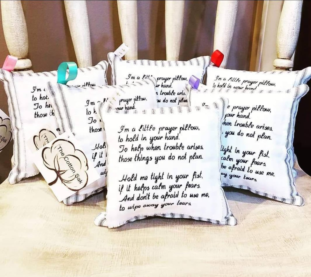 Prayer Gifts Prayer Pillow Sympathy Gift Encouragement Etsy