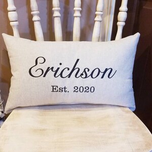 Established Pillow, Established Date, Established Decor, Wedding Gift Pillow, Anniversary Pillow, City Pillow, Personalized Decor Pillow image 10