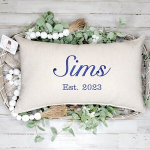 Established Pillow, Established Date, Established Decor, Wedding Gift Pillow, Anniversary Pillow, City Pillow, Personalized Decor Pillow image 2